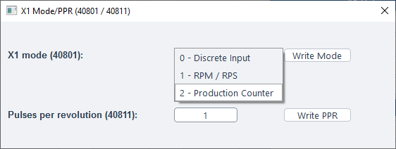 ModViz configuration and visualization tool - 12DI 12DO module control panel