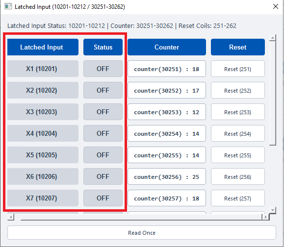 ModViz configuration and visualization tool - 12DI 12DO module control panel
