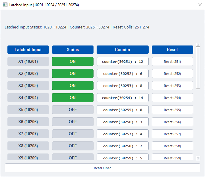 ModViz configuration and visualization tool - 24DI-24DO module control panel