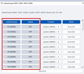ModViz configuration and visualization tool - 48DI module control panel