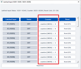 ModViz configuration and visualization tool - 48DI module control panel