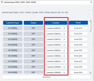 ModViz configuration and visualization tool - 48DI module control panel