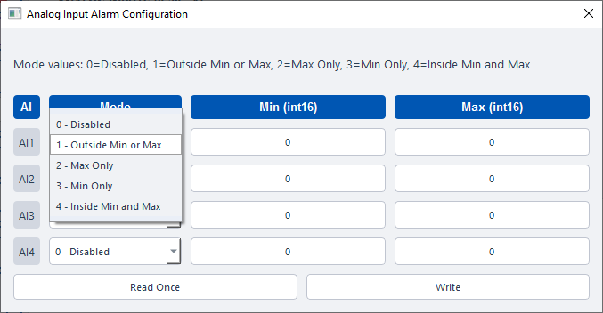 Alarm Config image