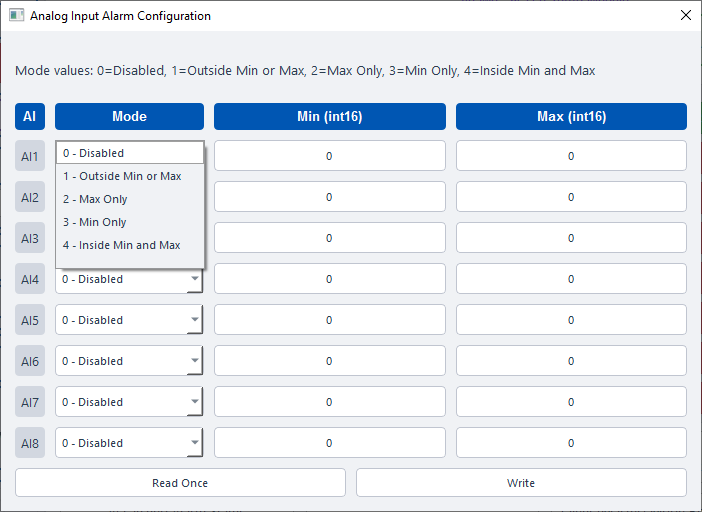 Alarm Config image