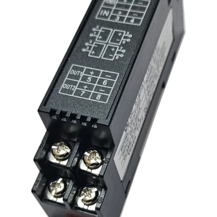 Veawe AC-20mA-2 Isolated 20mA splitter 35mm DIN rail mounting profile and side enclosure