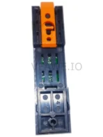 Veawe AC-75mV-420 Isolated Analog Signal Converter 75mV to 20mA rear panel and mounting bracket