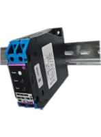 Veawe AC-B300V-10V Isolated Analog Signal Converter ±300V to 10V mounted on 35mm DIN rail