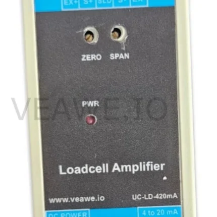 Veawe AC-LD-20mA Load Cell Amplifier Module 0-20mA / 4-20mA DIN Rail Signal Transmitter front view