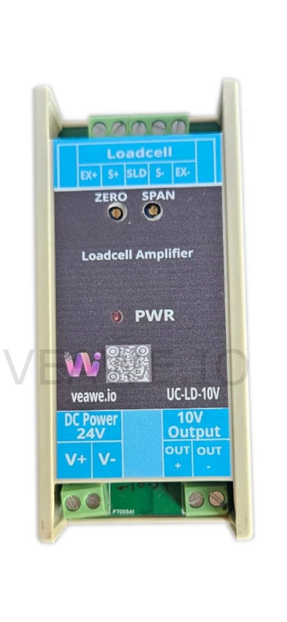 AC-LD-B10 Loadcell Amplifier - ±10V - Front View Veawe AC-LD-B10 Loadcell Amplifier - ±10V front view