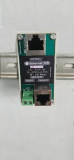 Veawe SPD-ETH-RJ45 Ethernet Surge Protection Device 35mm DIN rail mounting profile and side enclosure