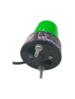 Veawe TWR-GRN-24V Industrial LED Tower Light Green 24V AC/DC side profile view and base mounting bracket