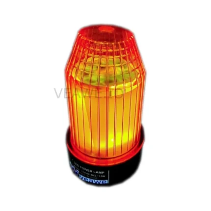 Veawe TWR-ORG-24V Industrial LED Tower Light Orange 24V AC/DC front view