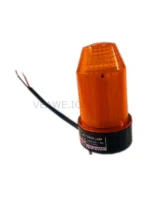 Veawe TWR-ORG-24V Industrial LED Tower Light Orange 24V AC/DC side profile view and base mounting bracket