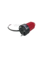 Veawe TWR-RED-24V Industrial LED Tower Light RED 24V AC/DC side profile view and base mounting bracket