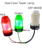 Veawe TWR-RG-12V Industrial LED Dual Tower Light RED/GREEN 12V AC/DC front view