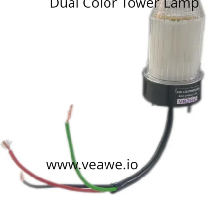 Veawe TWR-RG-12V Industrial LED Dual Tower Light RED/GREEN 12V AC/DC perspective isometric view