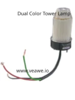 Veawe TWR-RG-24V Industrial LED Dual Tower Light RED/GREEN 24V AC/DC perspective isometric view