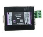 Veawe UC-ISO-USB-24V Industrial Isolated USB Repeater front view with status LEDs