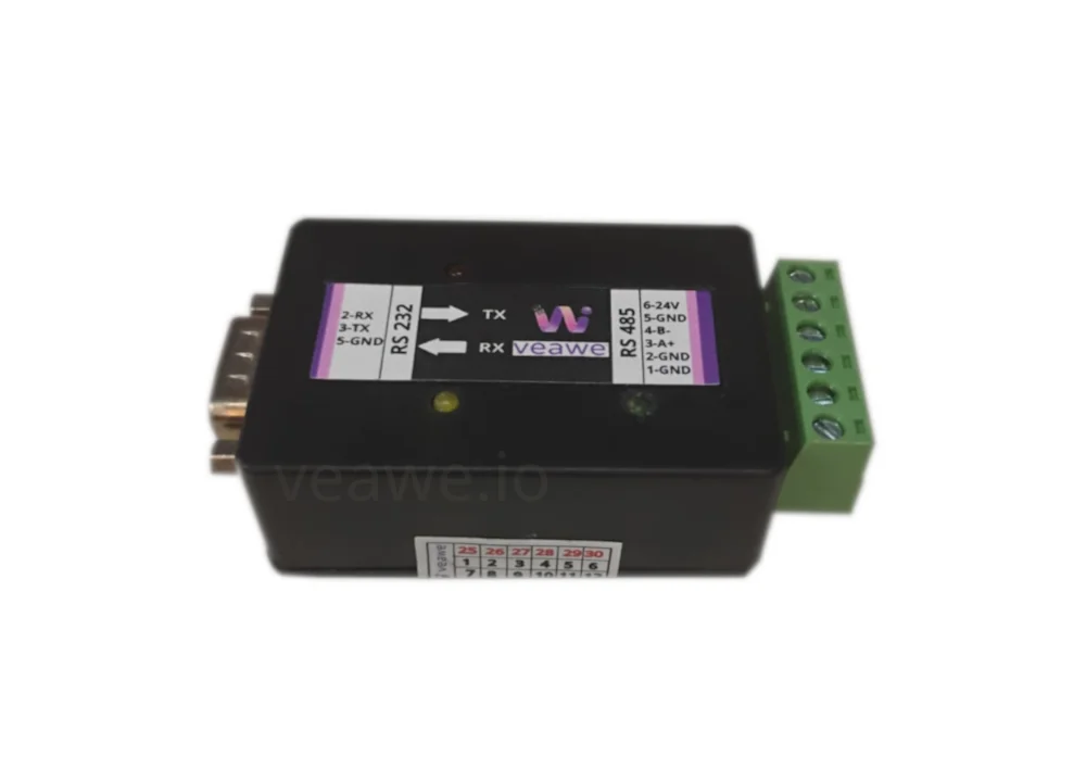 UC-RS232-RS485 RS232 to RS485 Converter - Front View Veawe UC-RS232-RS485 RS232 to RS485 Converter front view