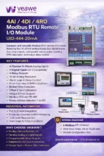Veawe UIO-444-20MA UIO- 4AI 4DI 4RO Modbus Module mounting configuration