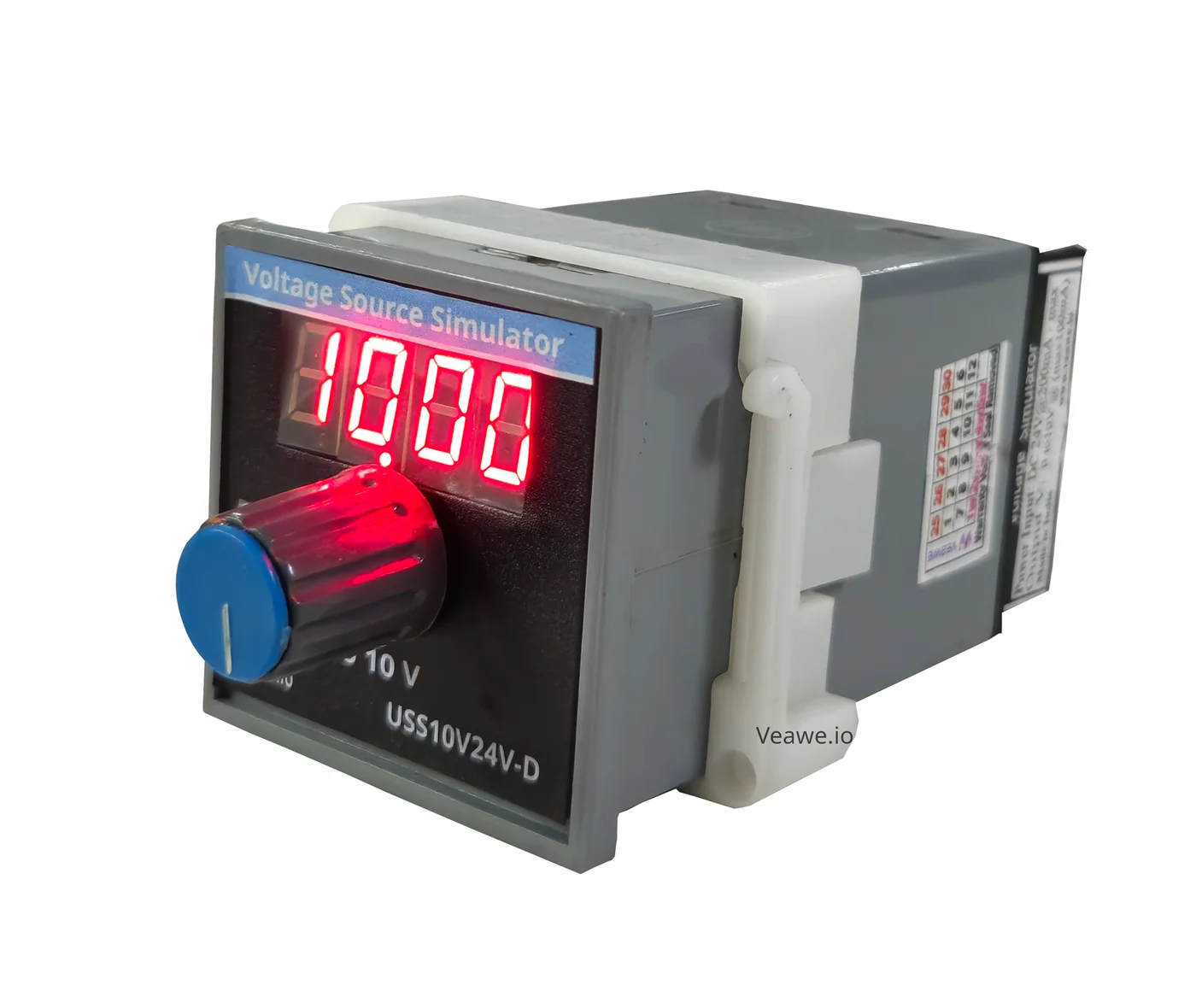USS10V24V-D Voltage Source Simulator 0-10V - Front View Veawe USS10V24V-D Voltage Source Simulator 0-10V front view